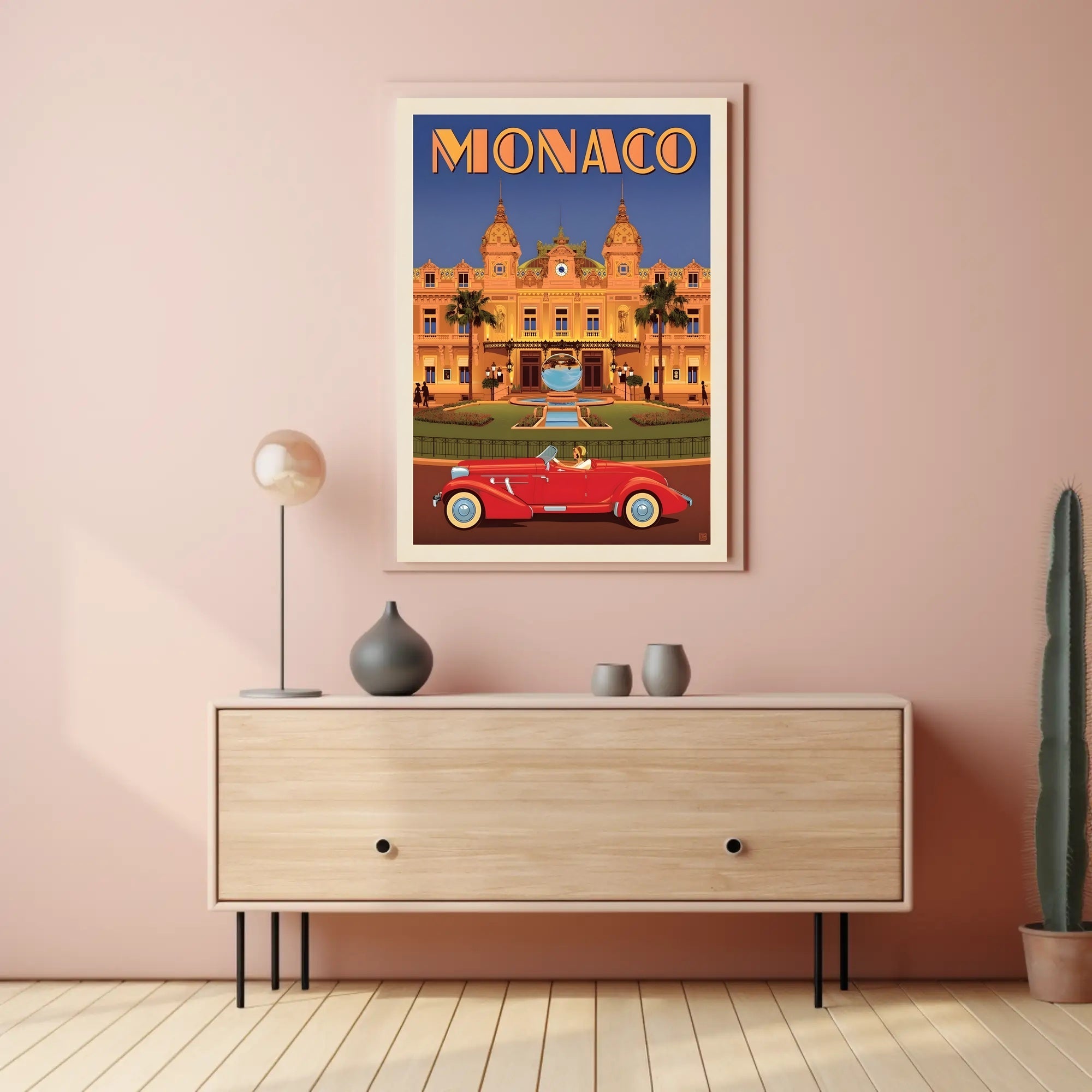Monaco Luxury Monte Carlo Casino Travel Poster PosterGoat