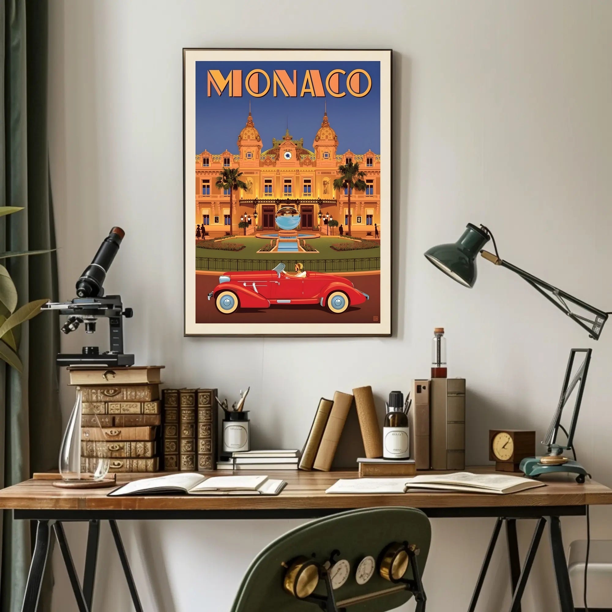 Monaco Luxury Monte Carlo Casino Travel Poster PosterGoat