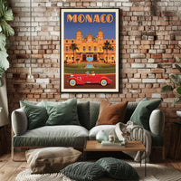 Monaco Luxury Monte Carlo Casino Travel Poster PosterGoat