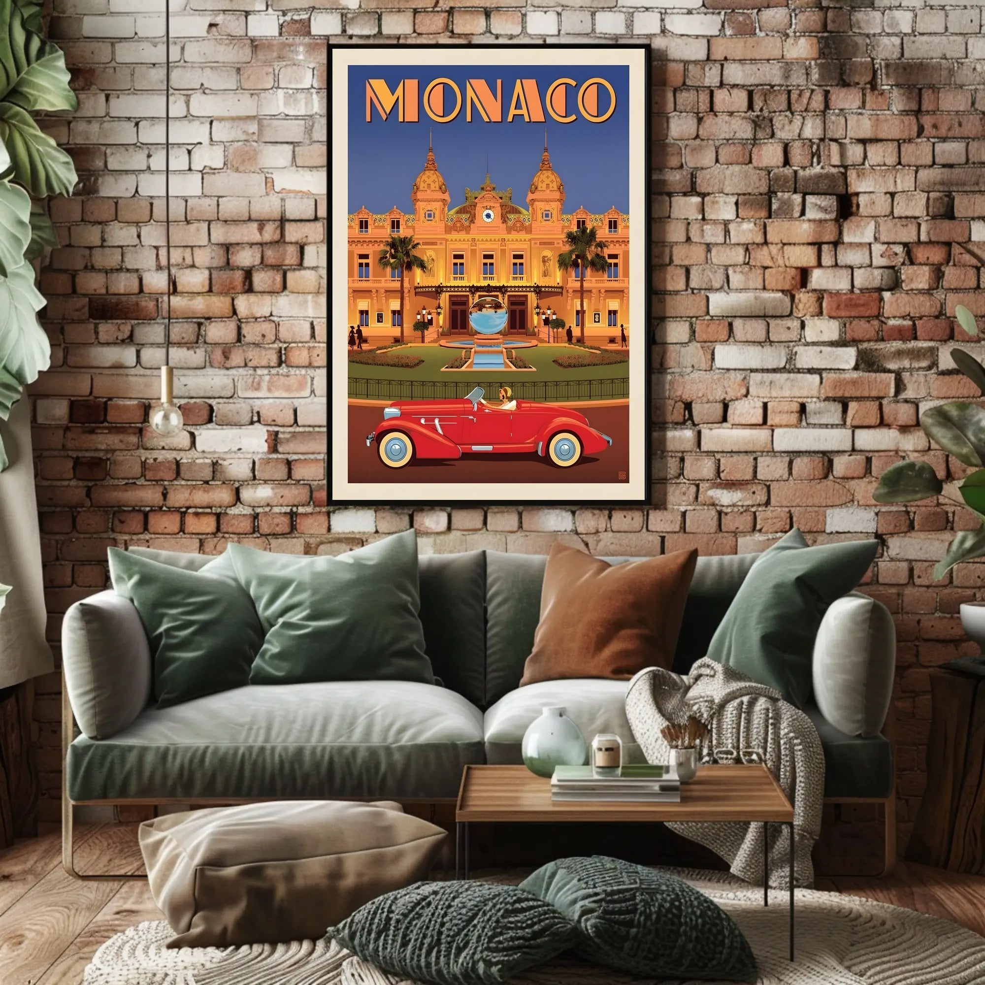 Monaco Luxury Monte Carlo Casino Travel Poster PosterGoat