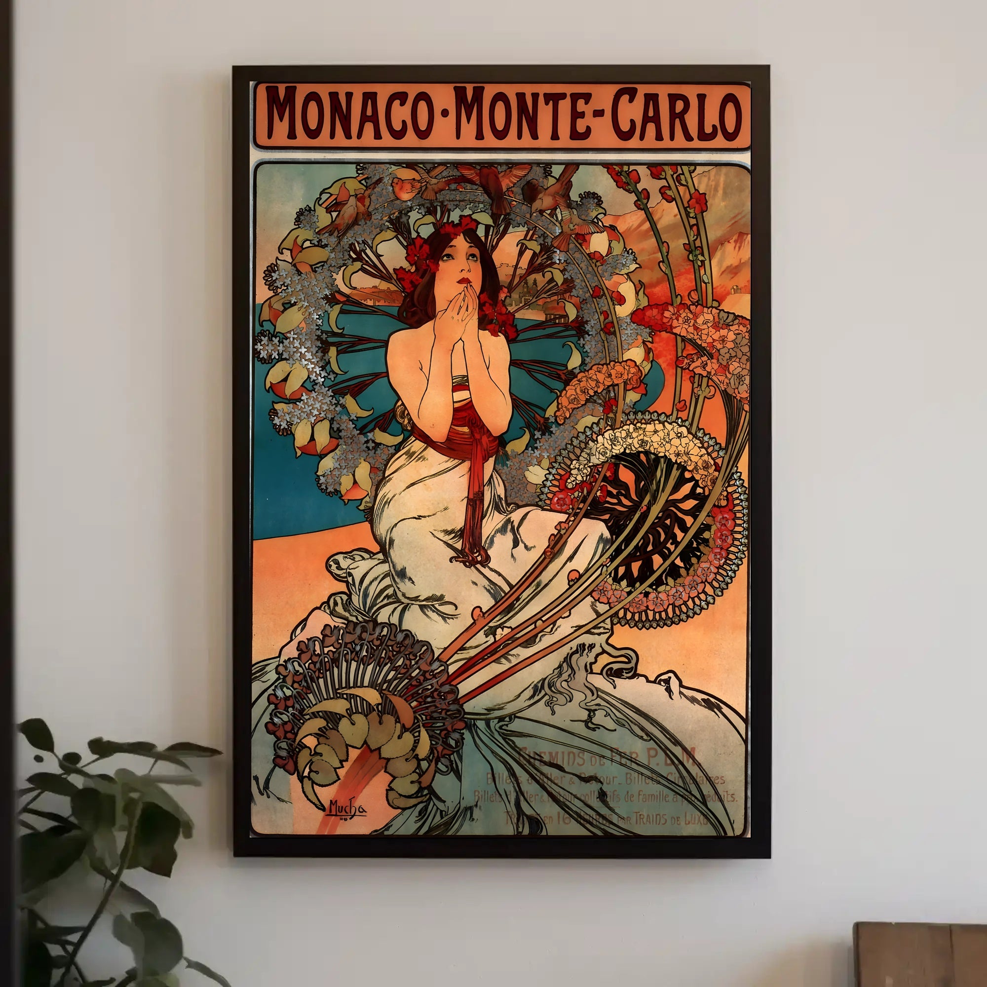 Monaco-Monte-Carlo Art Nouveau Travel Poster PosterGoat