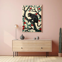 Monkey in Nature: Vibrant Artistic Animal Poster PosterGoat