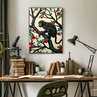 Monkey in Nature: Vibrant Artistic Animal Poster PosterGoat