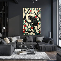 Monkey in Nature: Vibrant Artistic Animal Poster PosterGoat