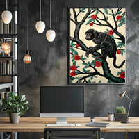 Monkey in Nature: Vibrant Artistic Animal Poster PosterGoat