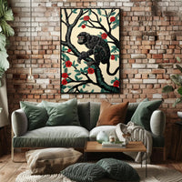 Monkey in Nature: Vibrant Artistic Animal Poster PosterGoat