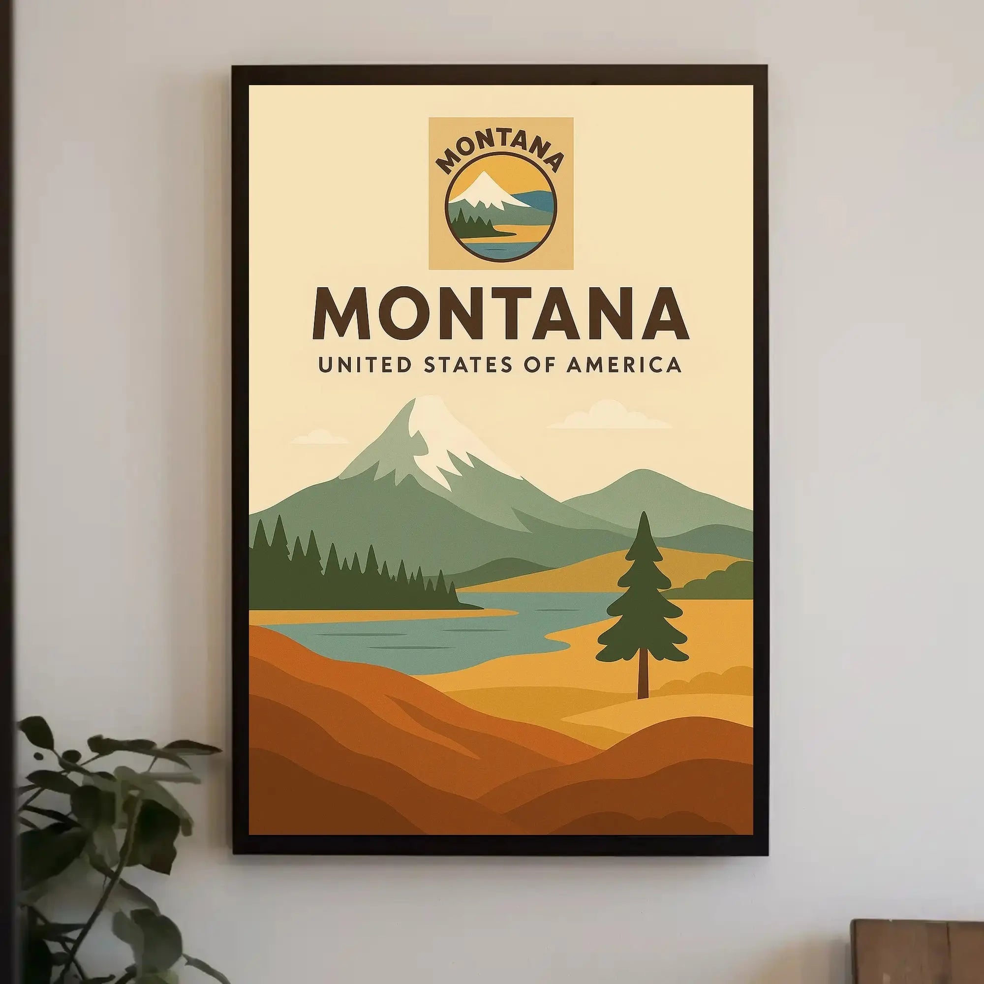 Montana Adventure Vintage Travel Art Poster PosterGoat