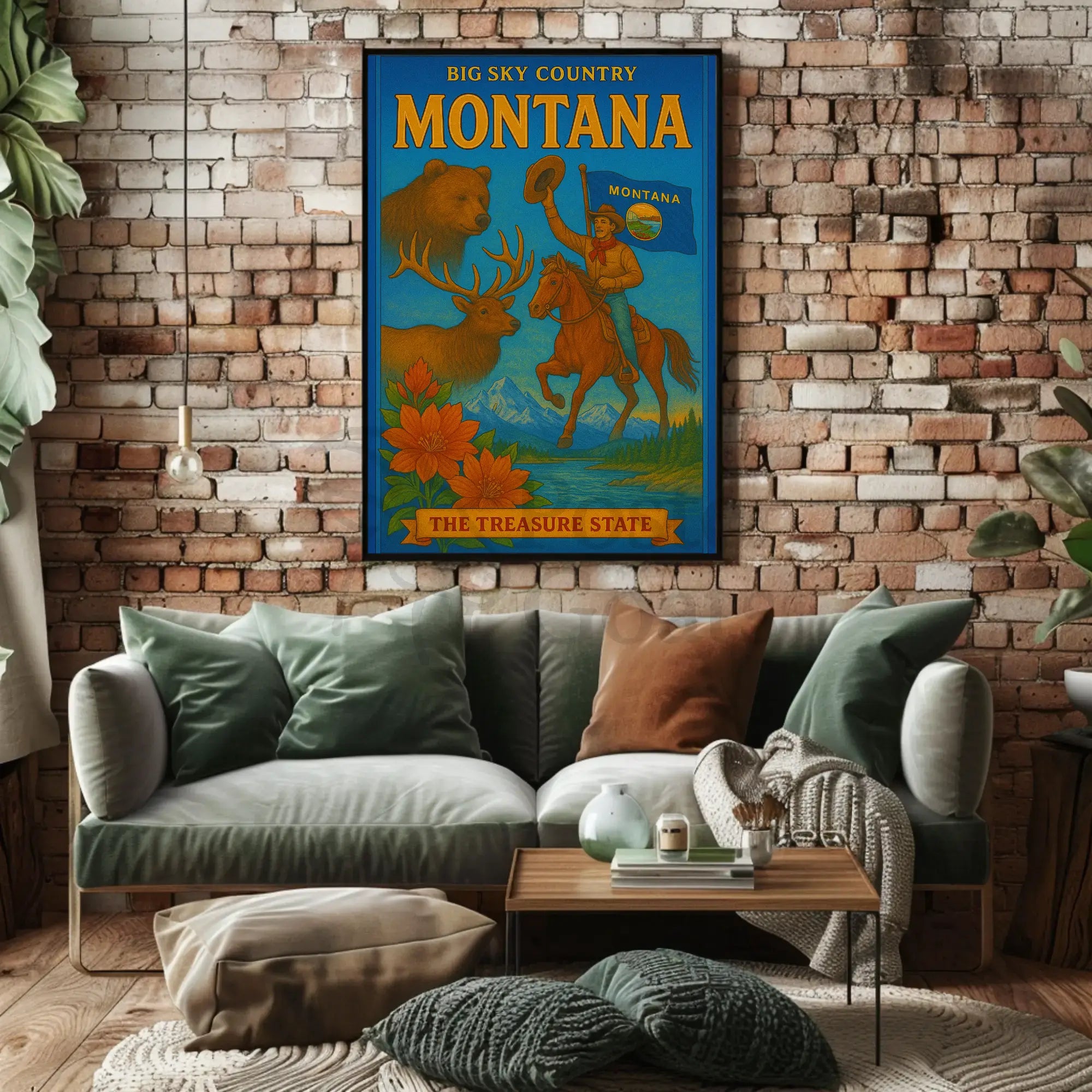 Montana's Wilderness Beauty Travel Poster PosterGoat