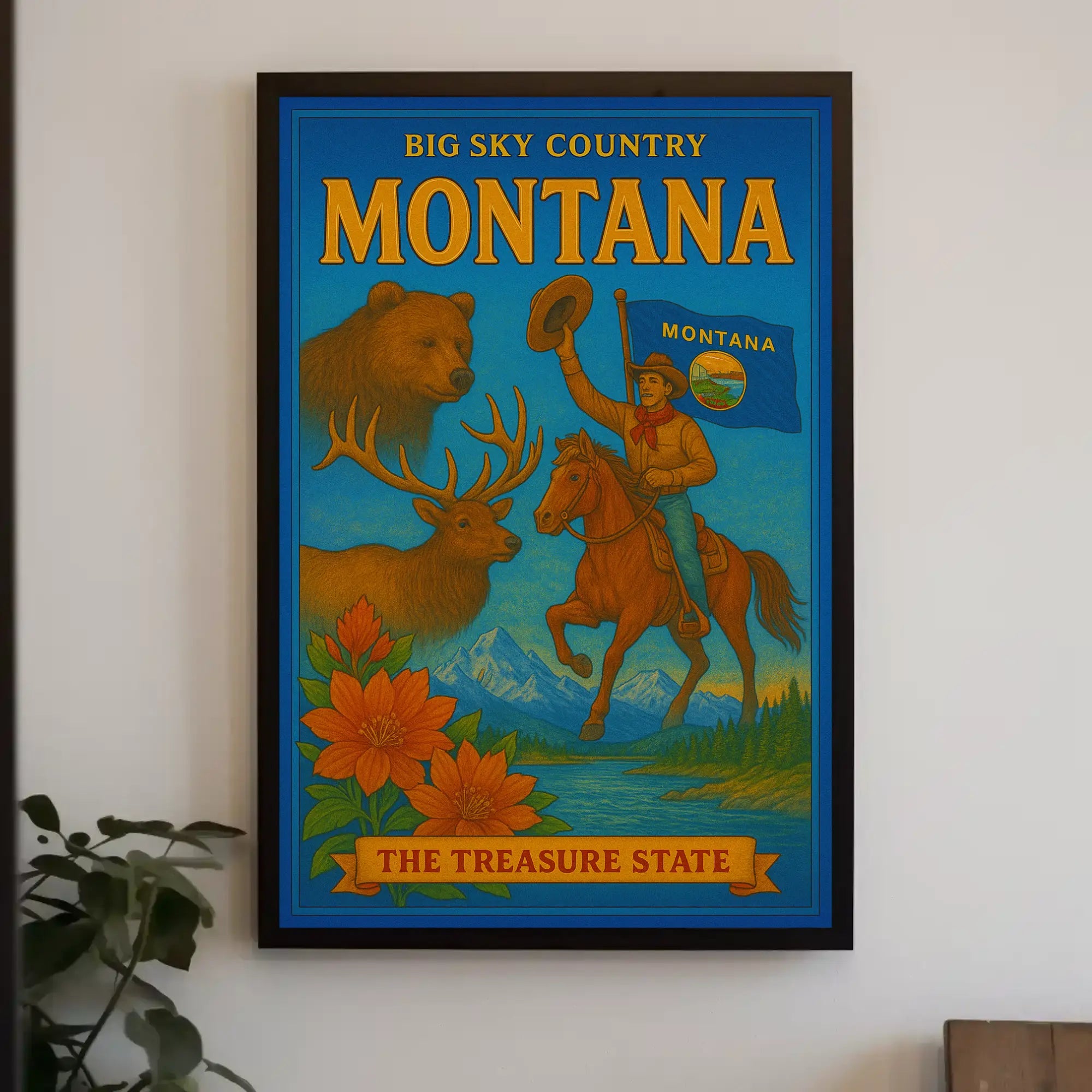 Montana's Wilderness Beauty Travel Poster PosterGoat