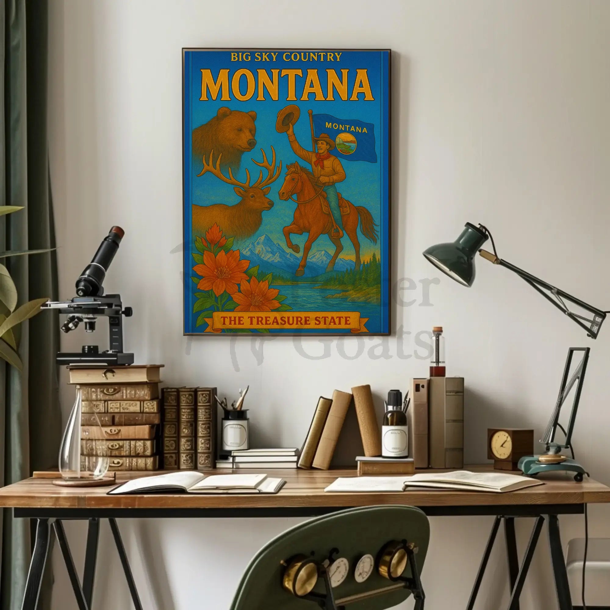 Montana's Wilderness Beauty Travel Poster PosterGoat
