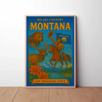 Montana's Wilderness Beauty Travel Poster PosterGoat