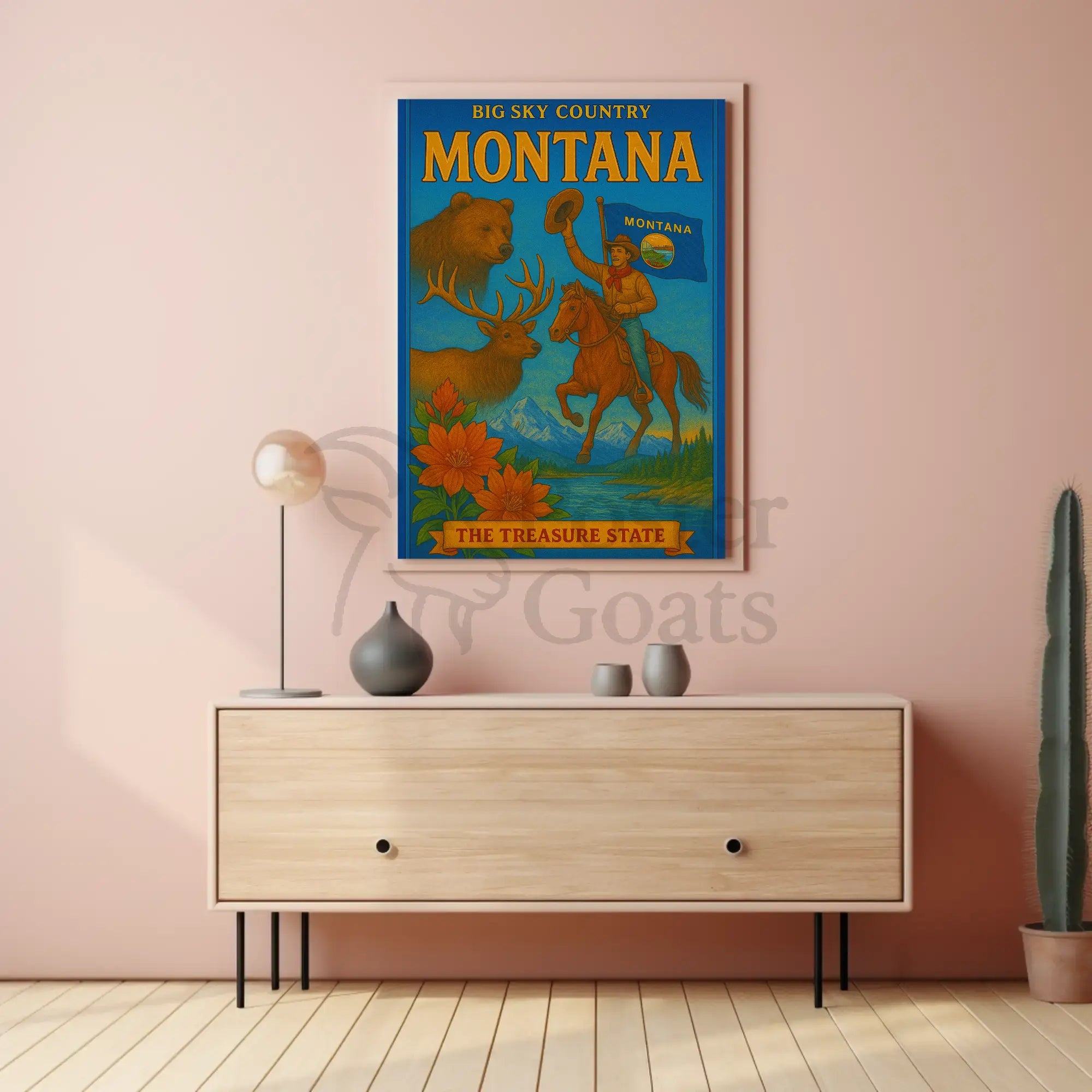 Montana's Wilderness Beauty Travel Poster PosterGoat