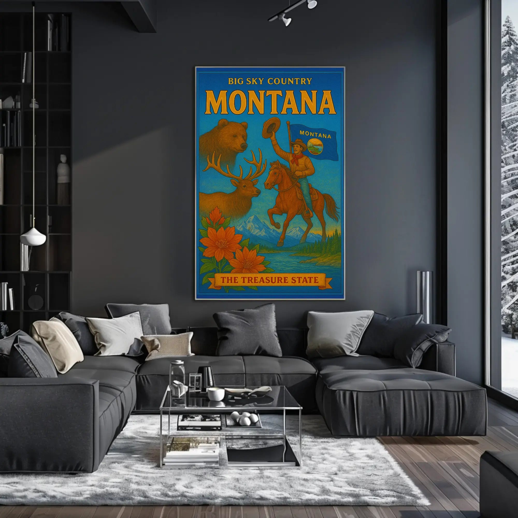 Montana's Wilderness Beauty Travel Poster PosterGoat