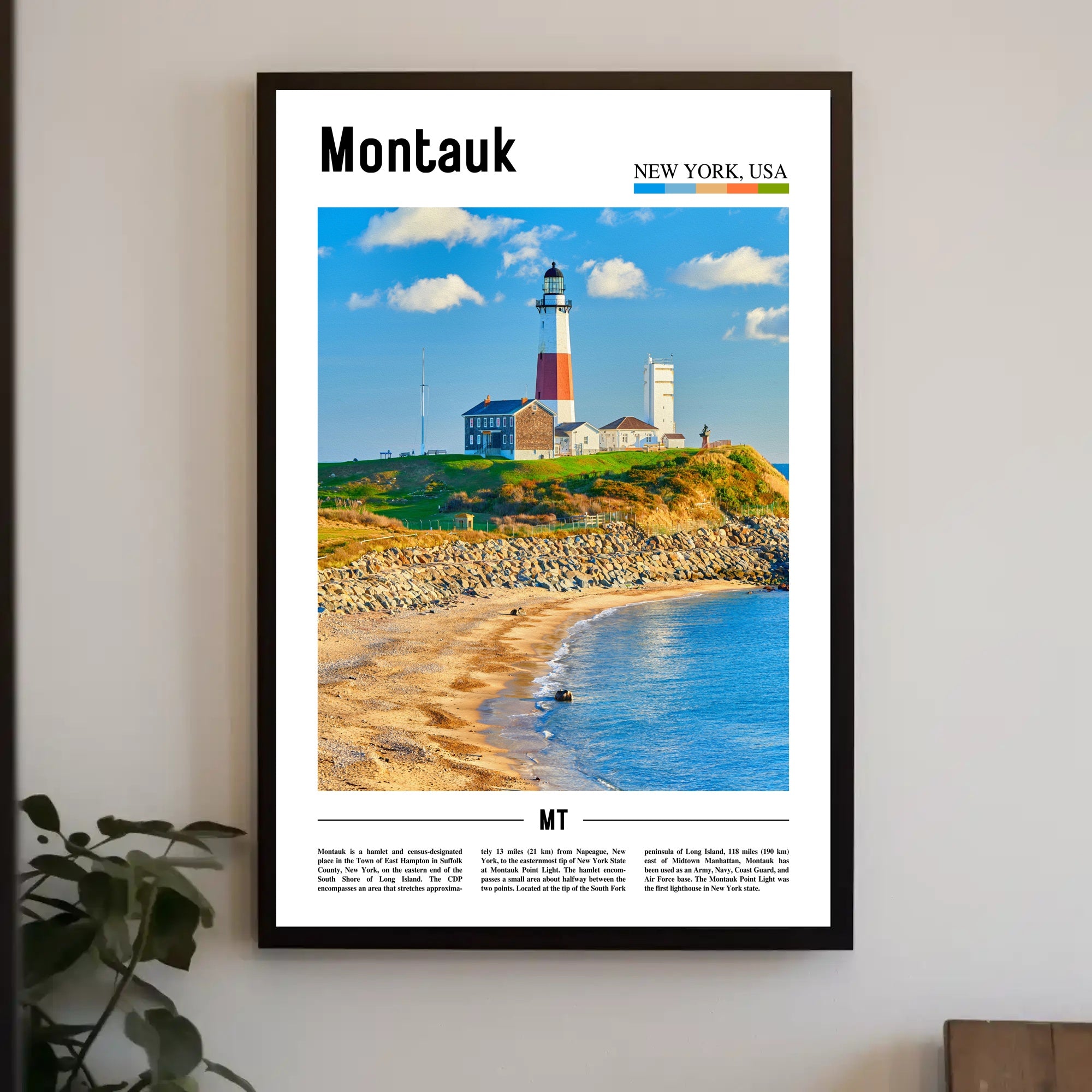 Montauk Lighthouse Landmark Travel Poster PosterGoat