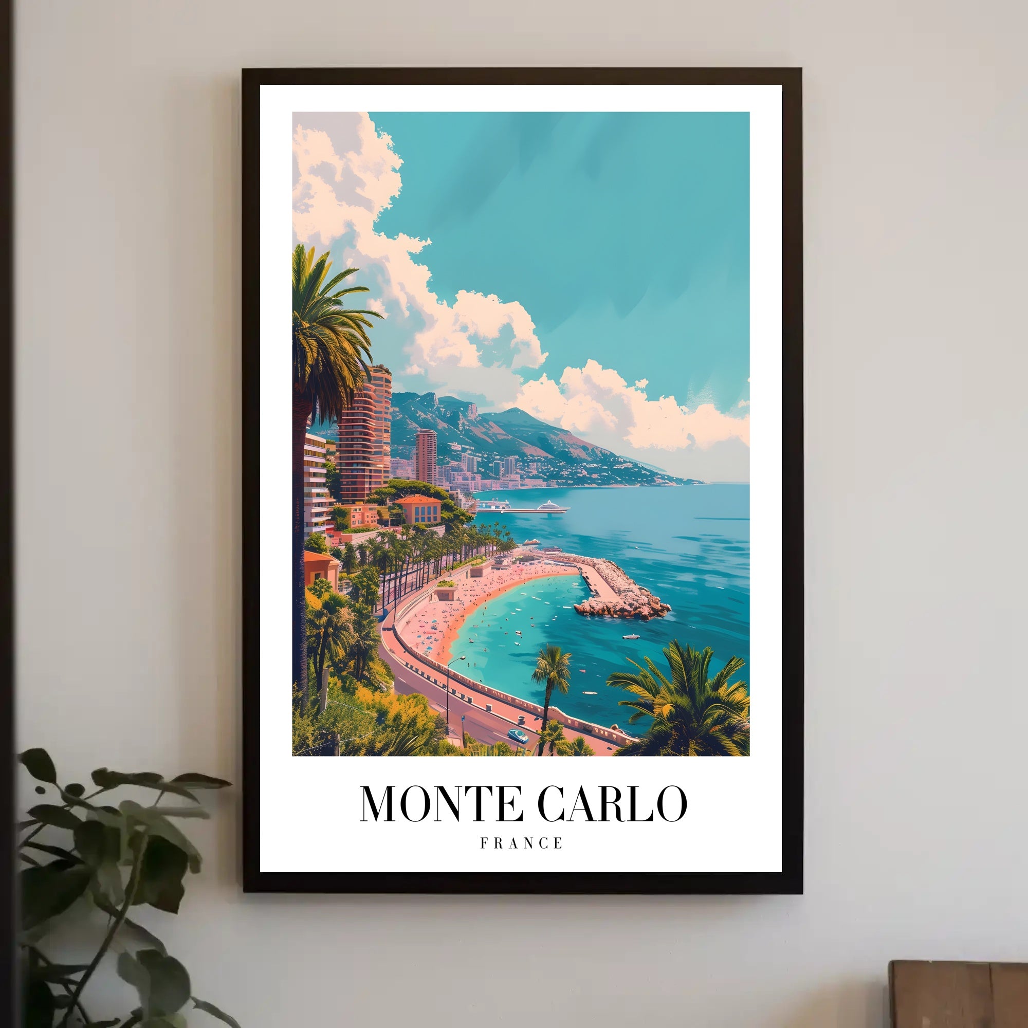 Monte Carlo Glamour Travel Poster PosterGoat