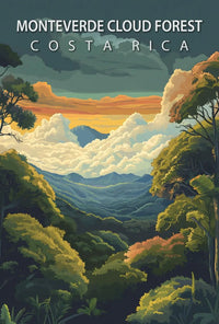 Monteverde Cloud Forest Costa Rica Travel Poster PosterGoat