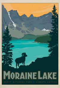 Moraine Lake Adventure Awaits National Park Poster PosterGoat