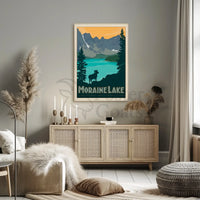 Moraine Lake Adventure Awaits National Park Poster PosterGoat