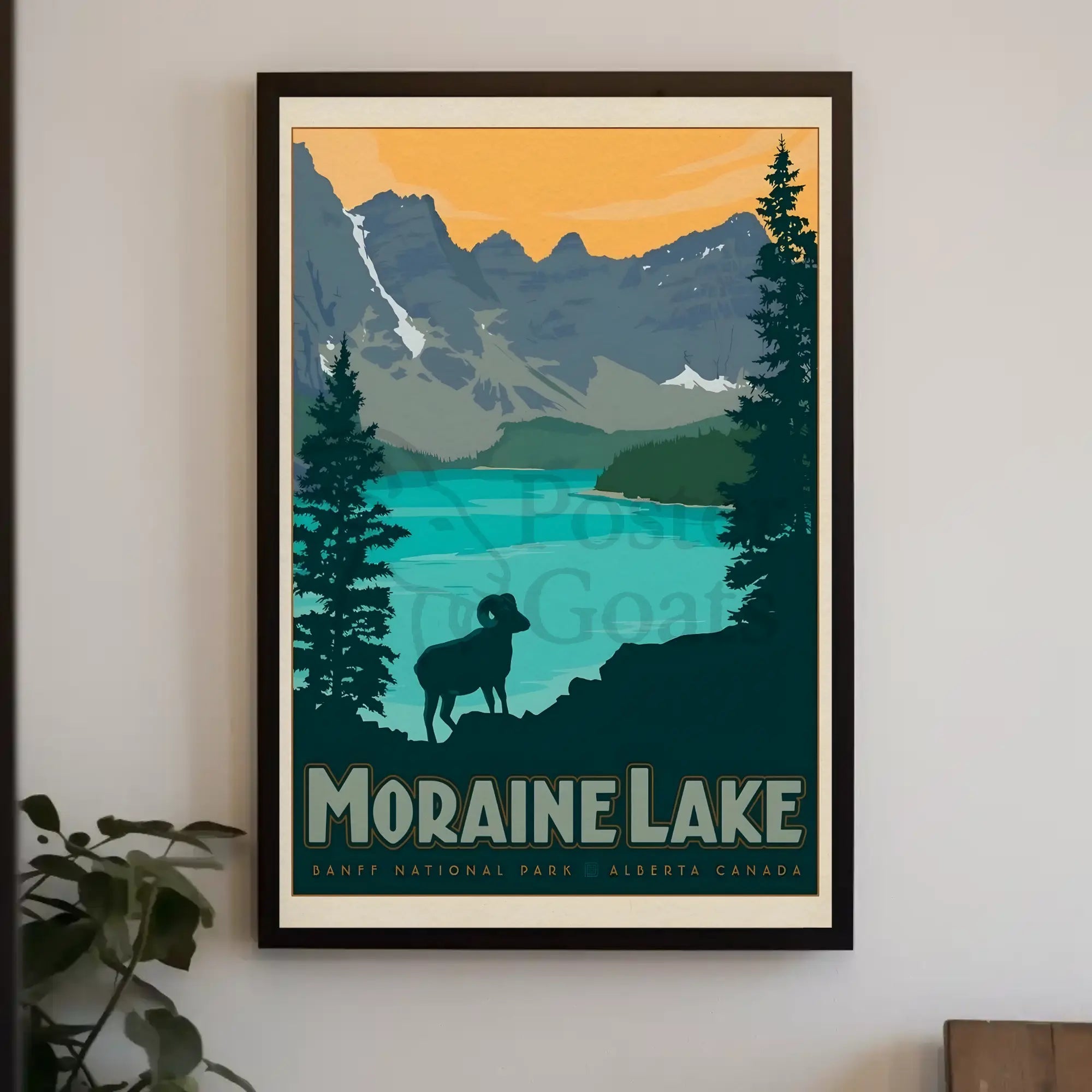 Moraine Lake Adventure Awaits National Park Poster PosterGoat