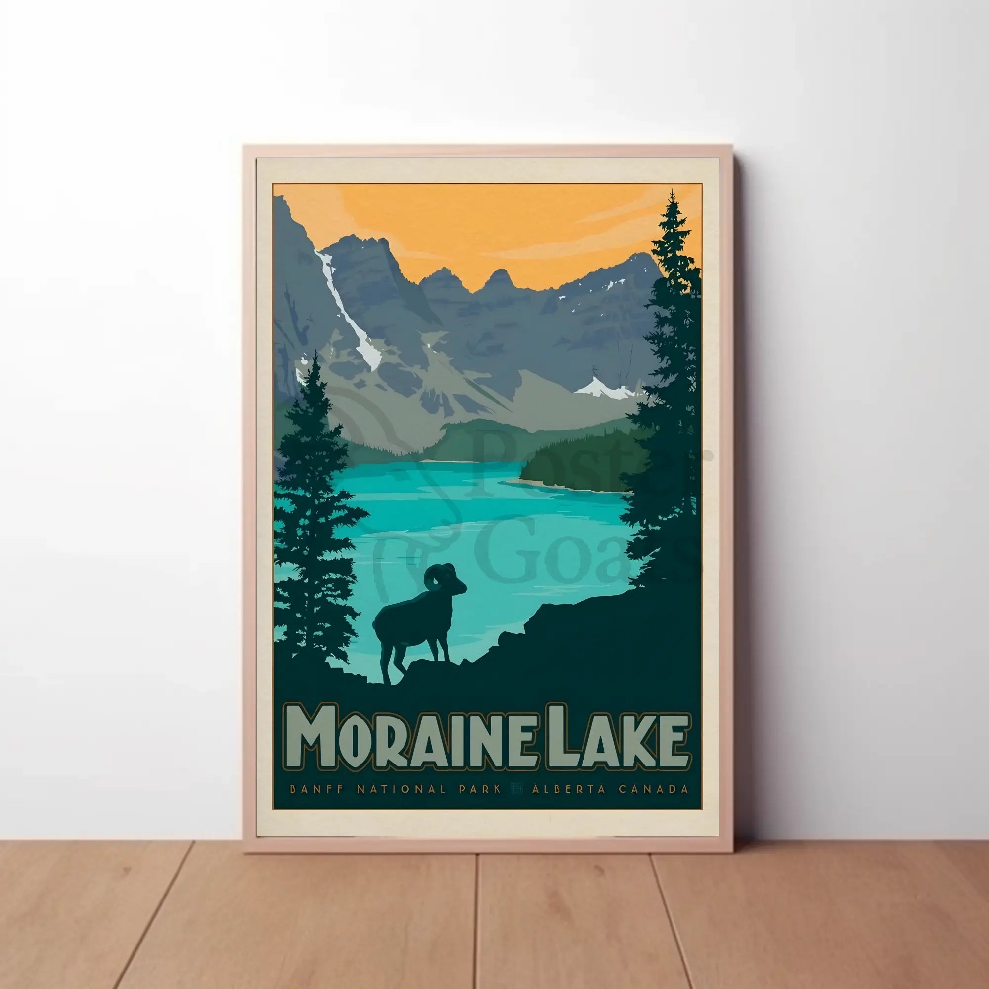 Moraine Lake Adventure Awaits National Park Poster PosterGoat