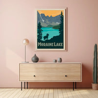 Moraine Lake Adventure Awaits National Park Poster PosterGoat
