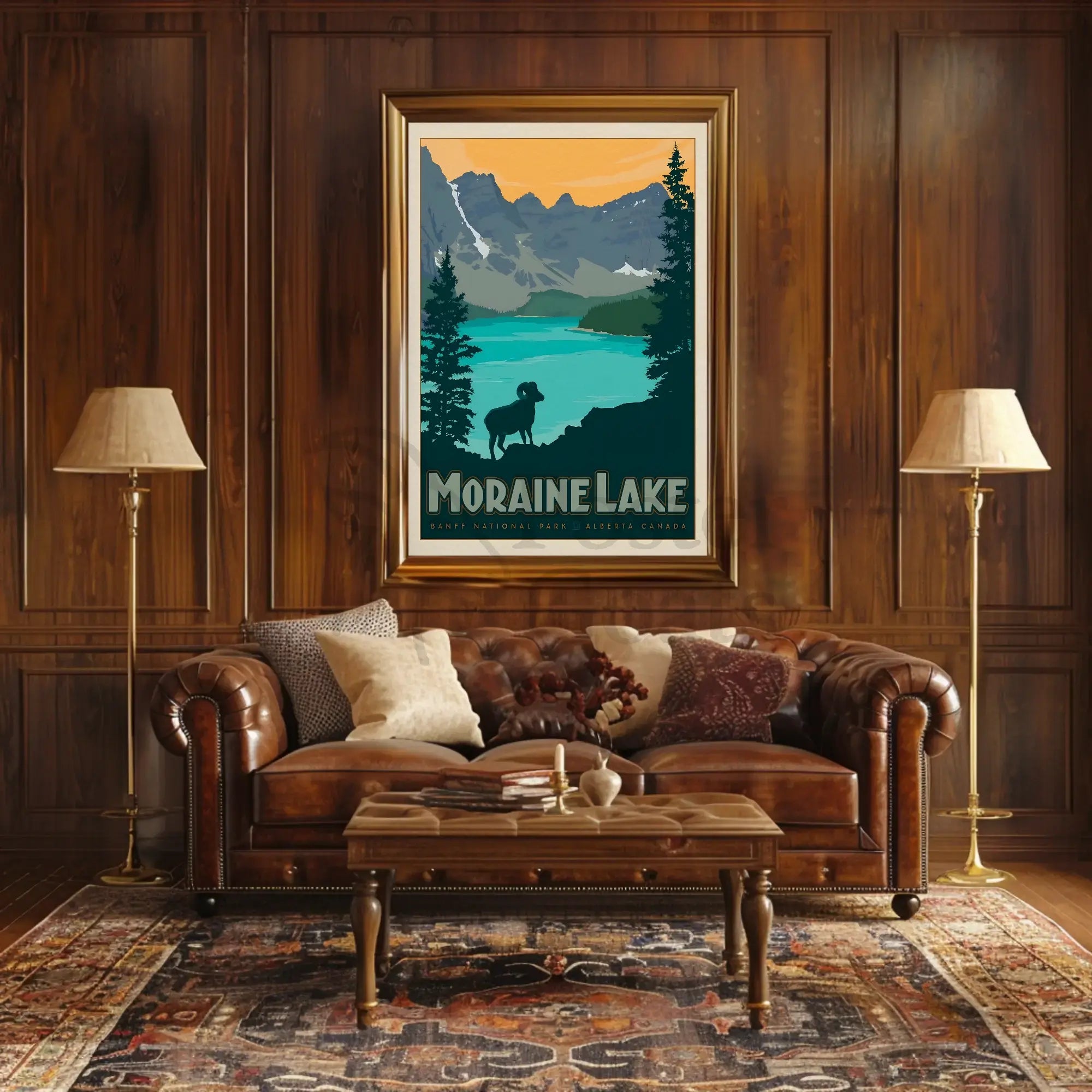 Moraine Lake Adventure Awaits National Park Poster PosterGoat