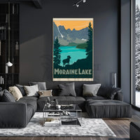 Moraine Lake Adventure Awaits National Park Poster PosterGoat