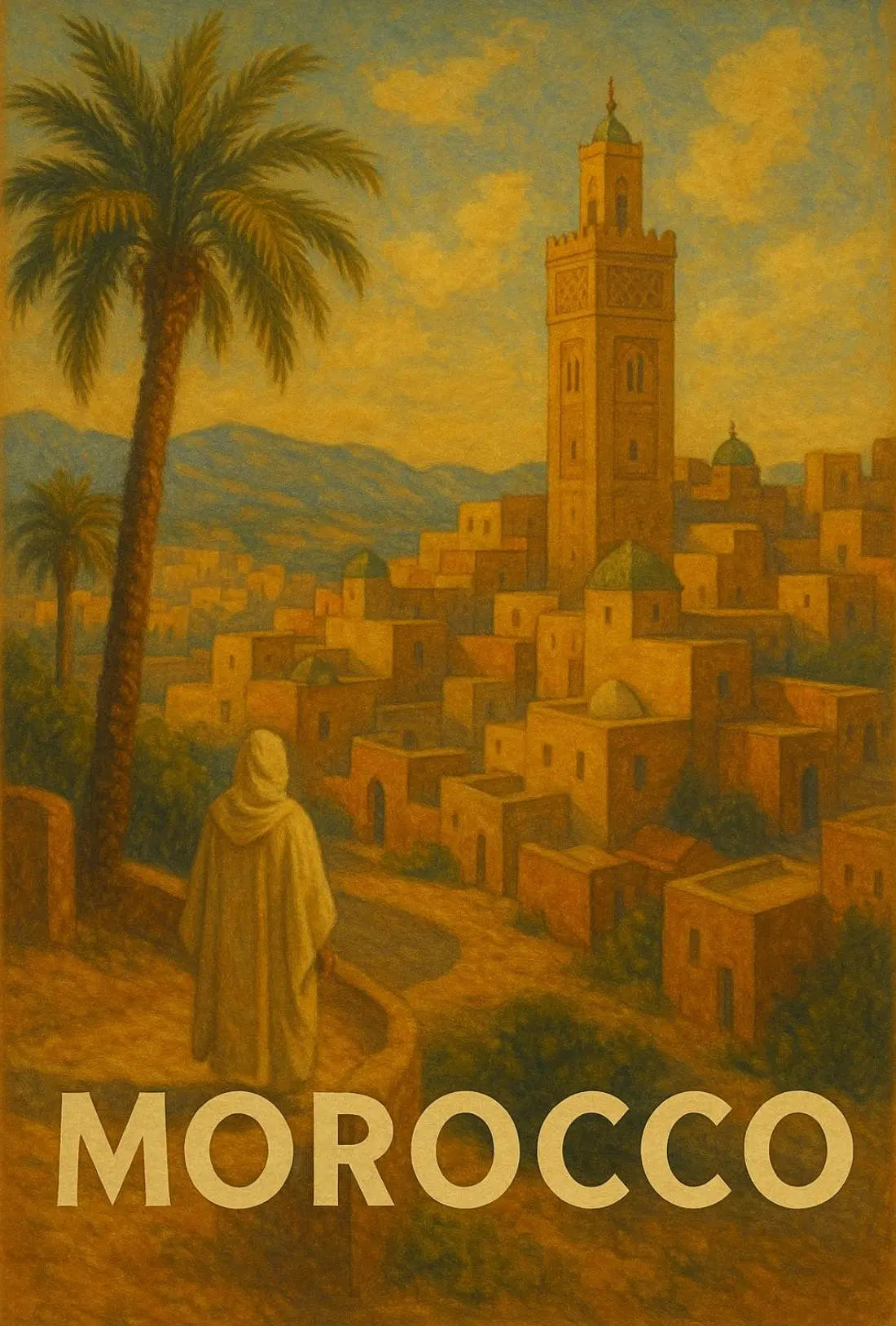 Moroccan Adventure Awaits Vintage Travel Poster PosterGoat