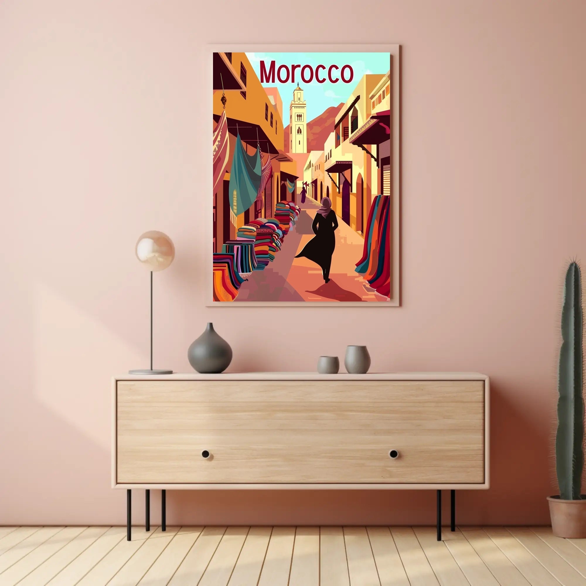 Moroccan Market Adventure Travel Poster PosterGoat