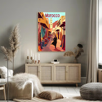 Moroccan Market Adventure Travel Poster PosterGoat