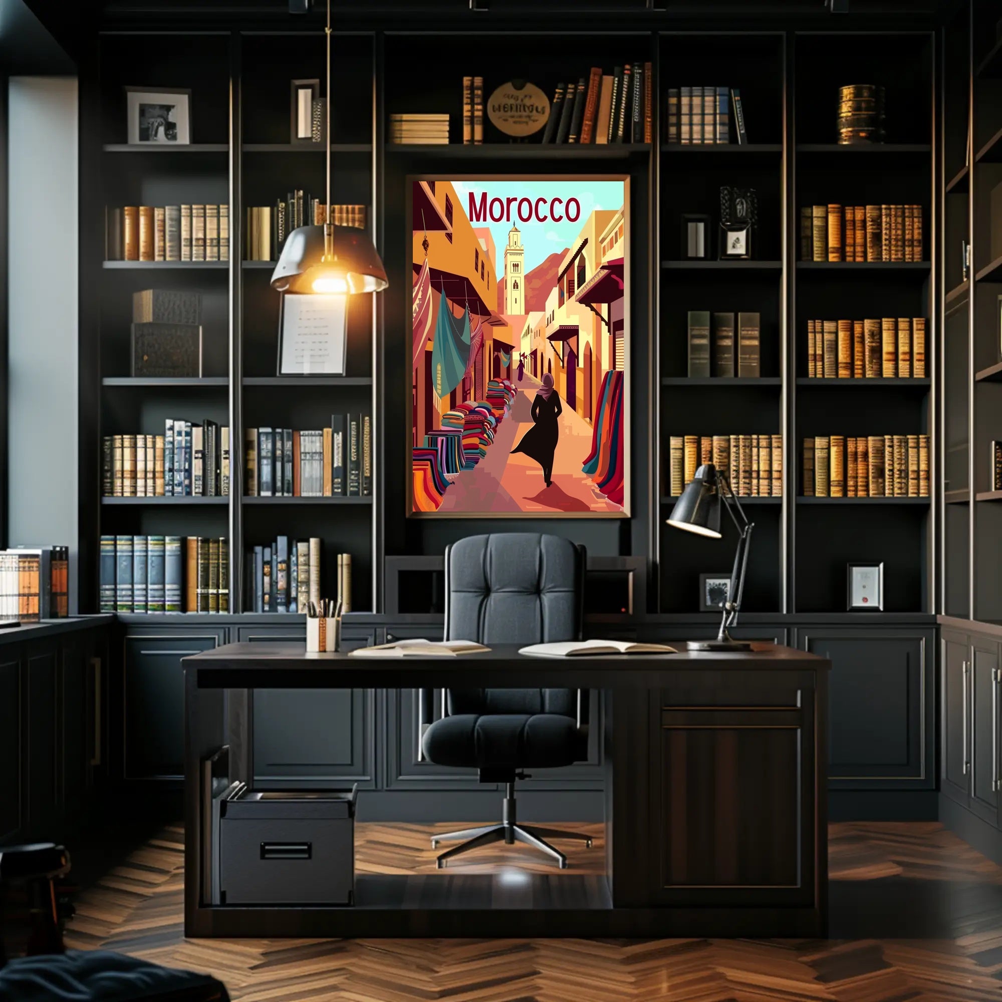 Moroccan Market Adventure Travel Poster PosterGoat