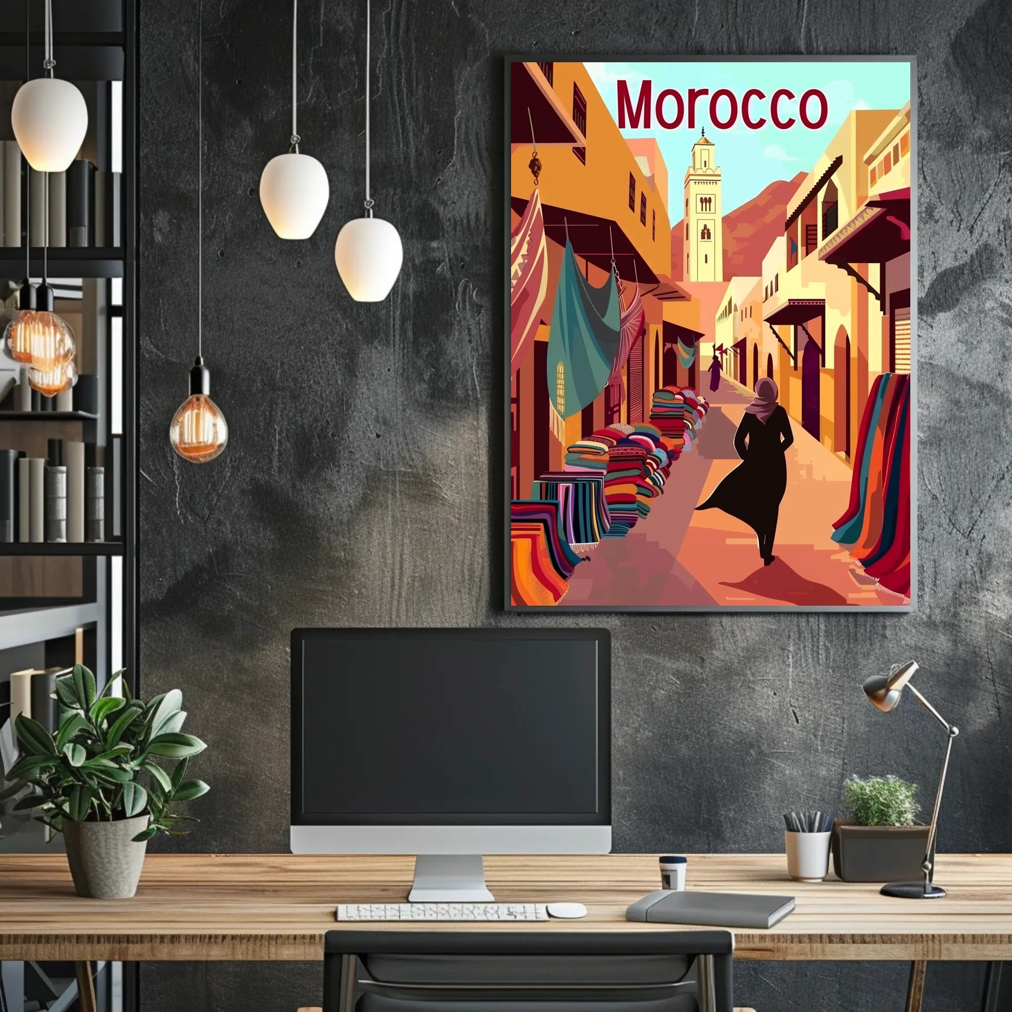 Moroccan Market Adventure Travel Poster PosterGoat