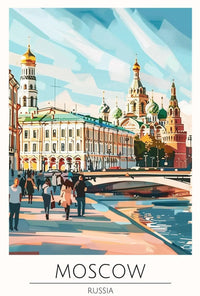 Moscow Architecture Urban Landscape Travel Poster PosterGoat