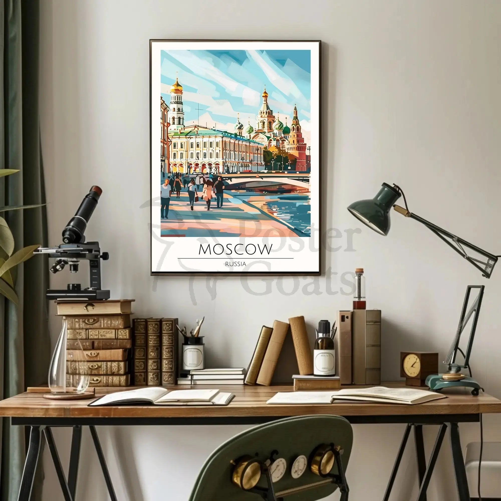 Moscow Architecture Urban Landscape Travel Poster PosterGoat