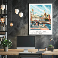 Moscow Architecture Urban Landscape Travel Poster PosterGoat