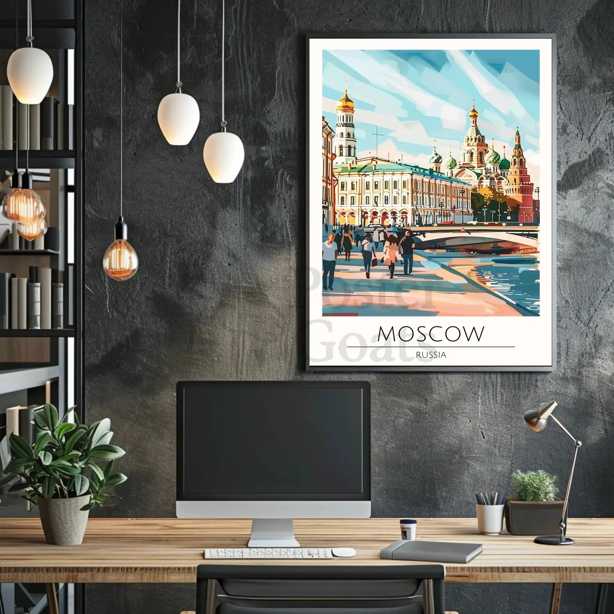 Moscow Architecture Urban Landscape Travel Poster PosterGoat