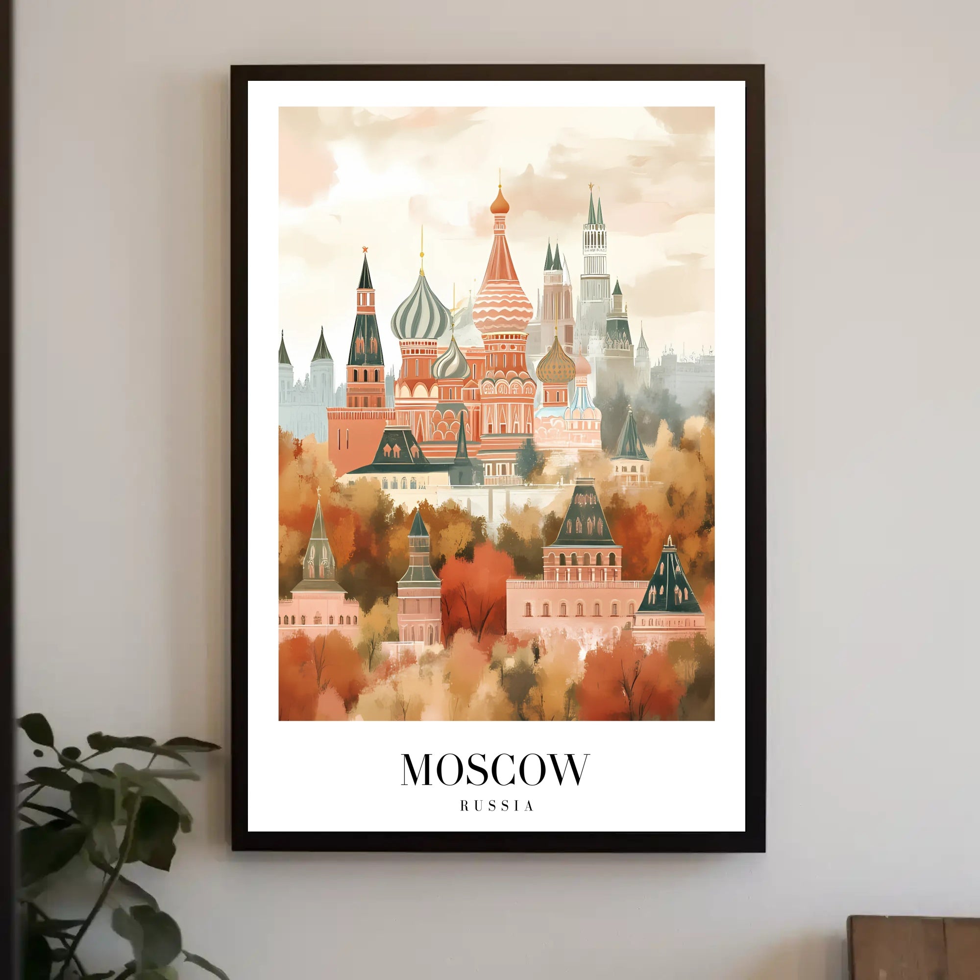 Moscow Autumn Cityscape Art Travel Poster PosterGoat