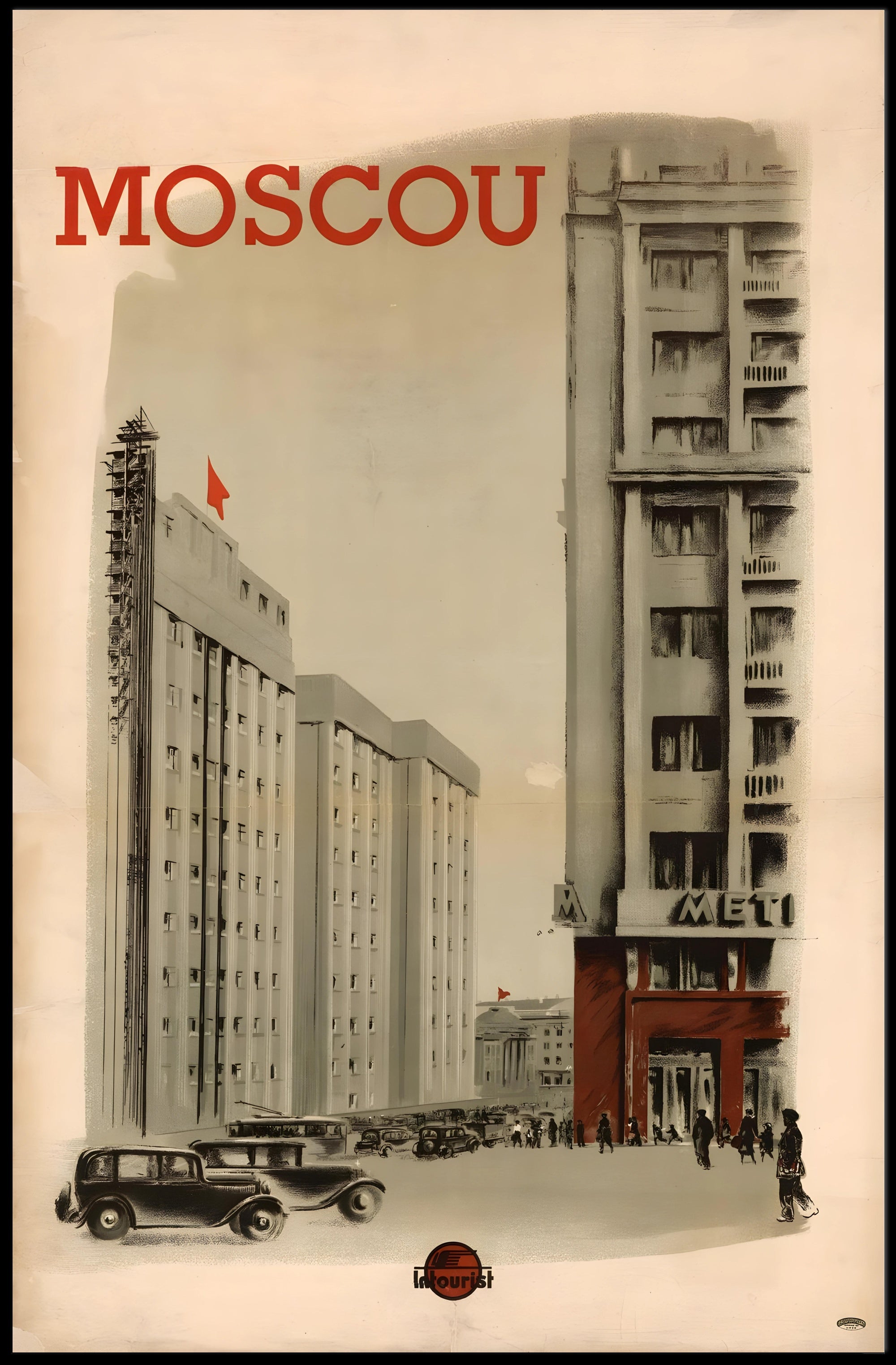 Moscow Vintage Poster Celebrating Soviet Architecture and History PosterGoat