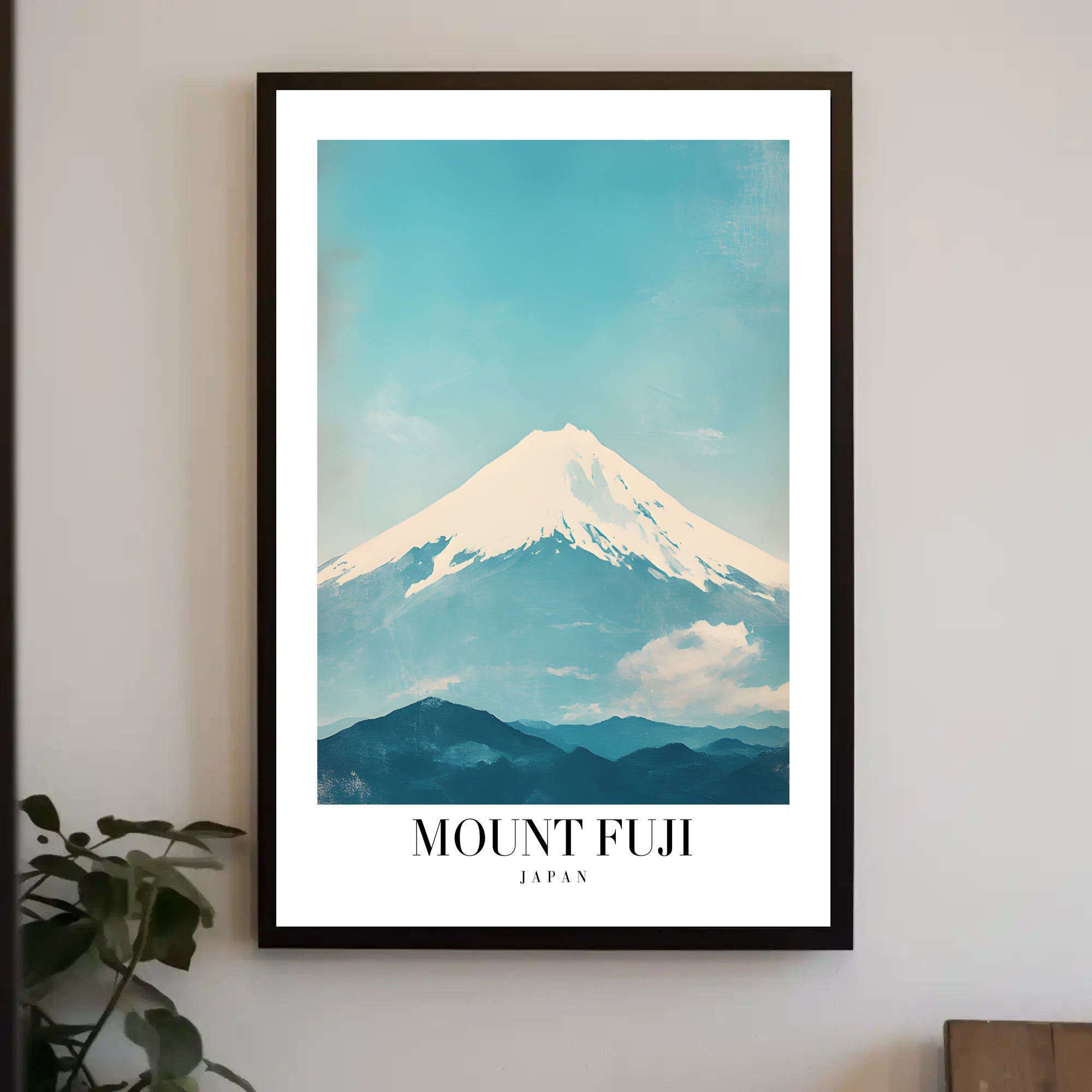 Mount Fuji Serenity in Modern Travel Poster PosterGoat