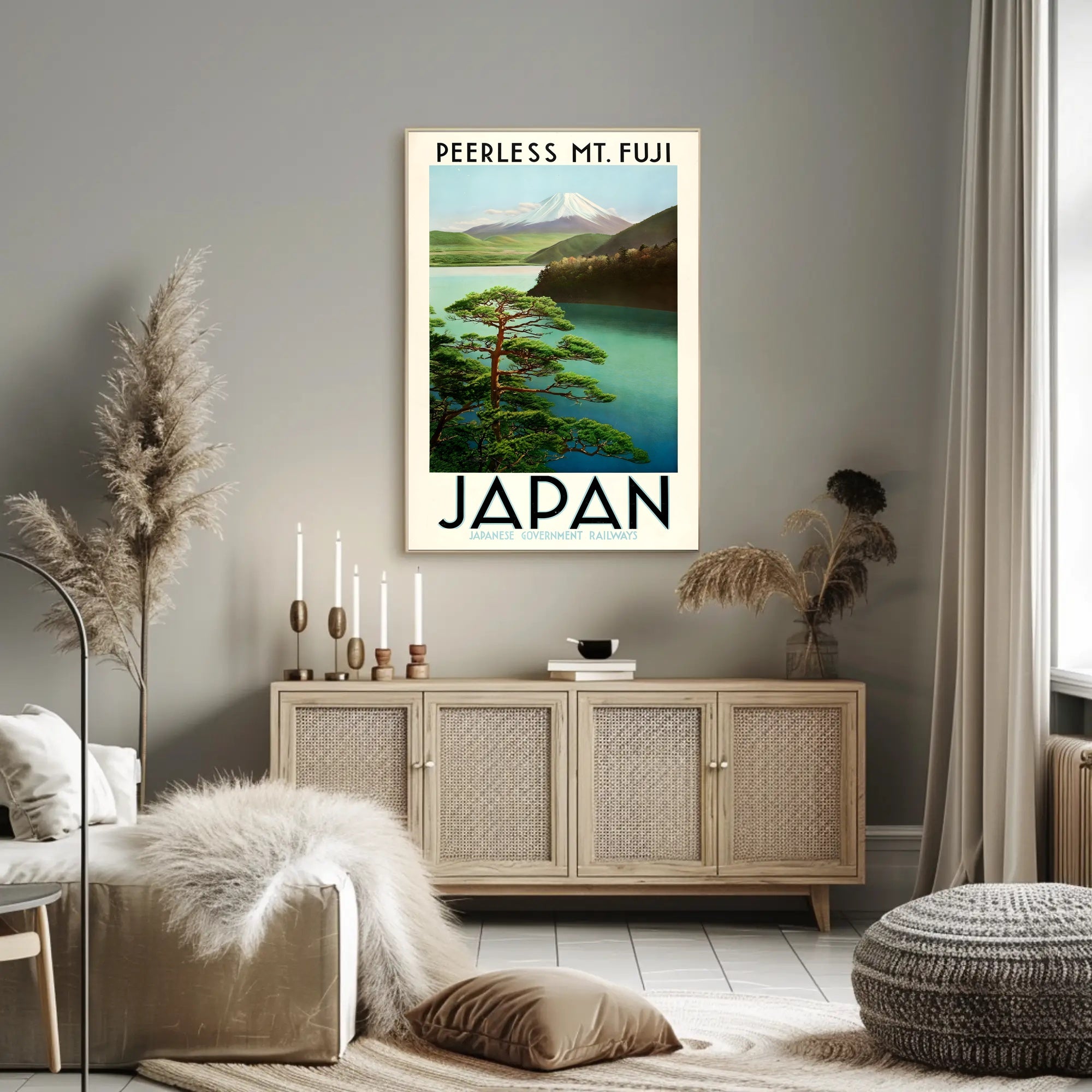 Mount Fuji Vintage Travel Poster PosterGoat