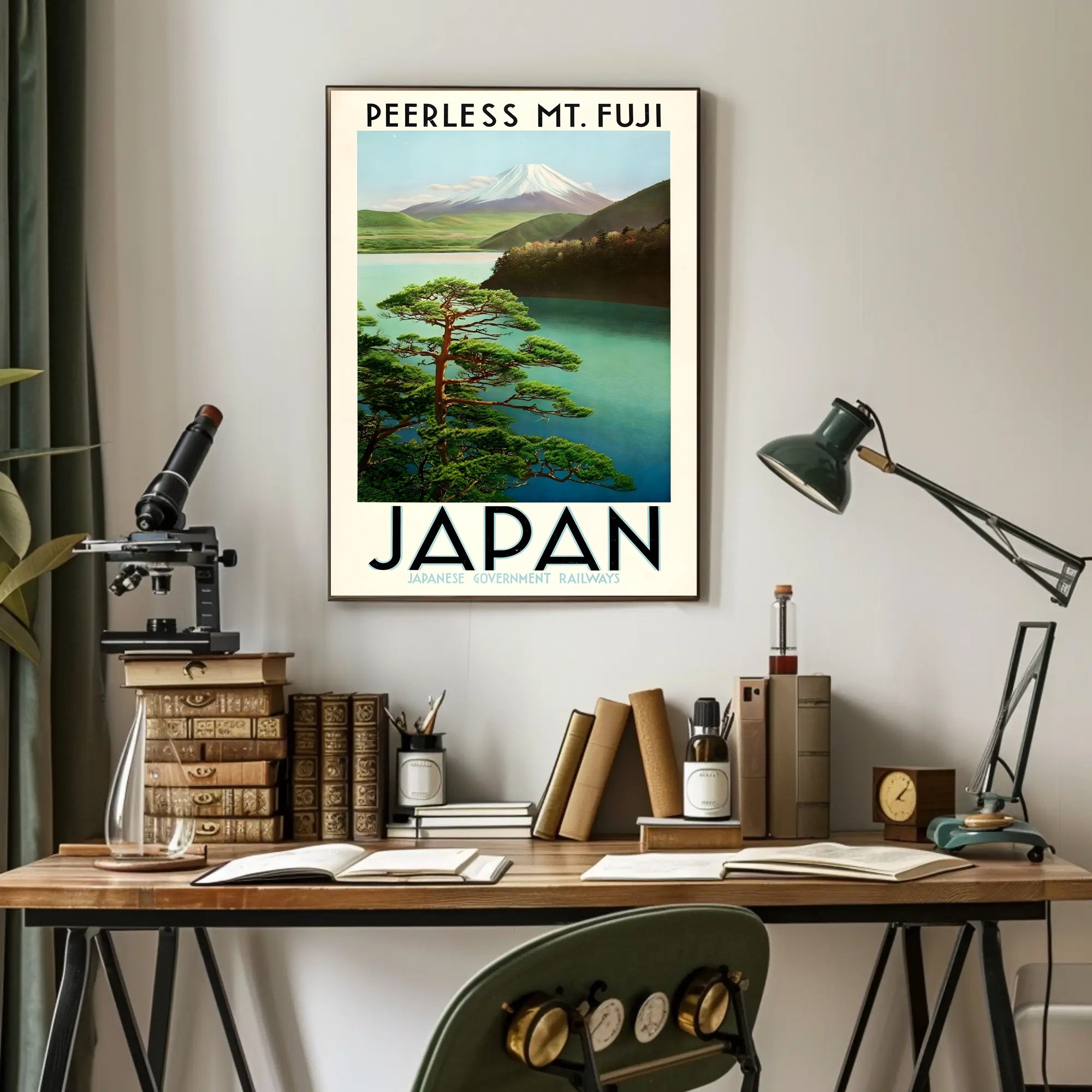 Mount Fuji Vintage Travel Poster PosterGoat