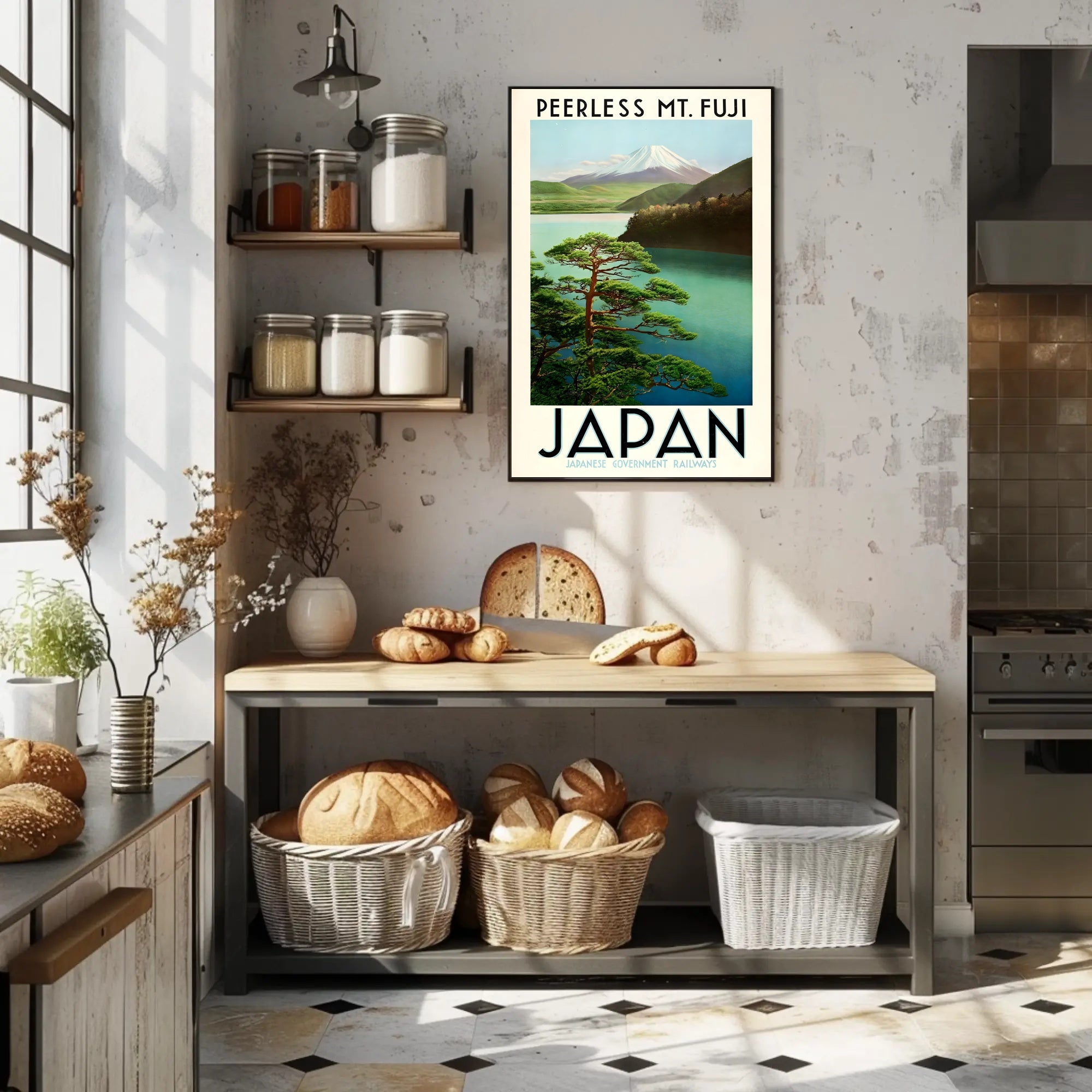 Mount Fuji Vintage Travel Poster PosterGoat