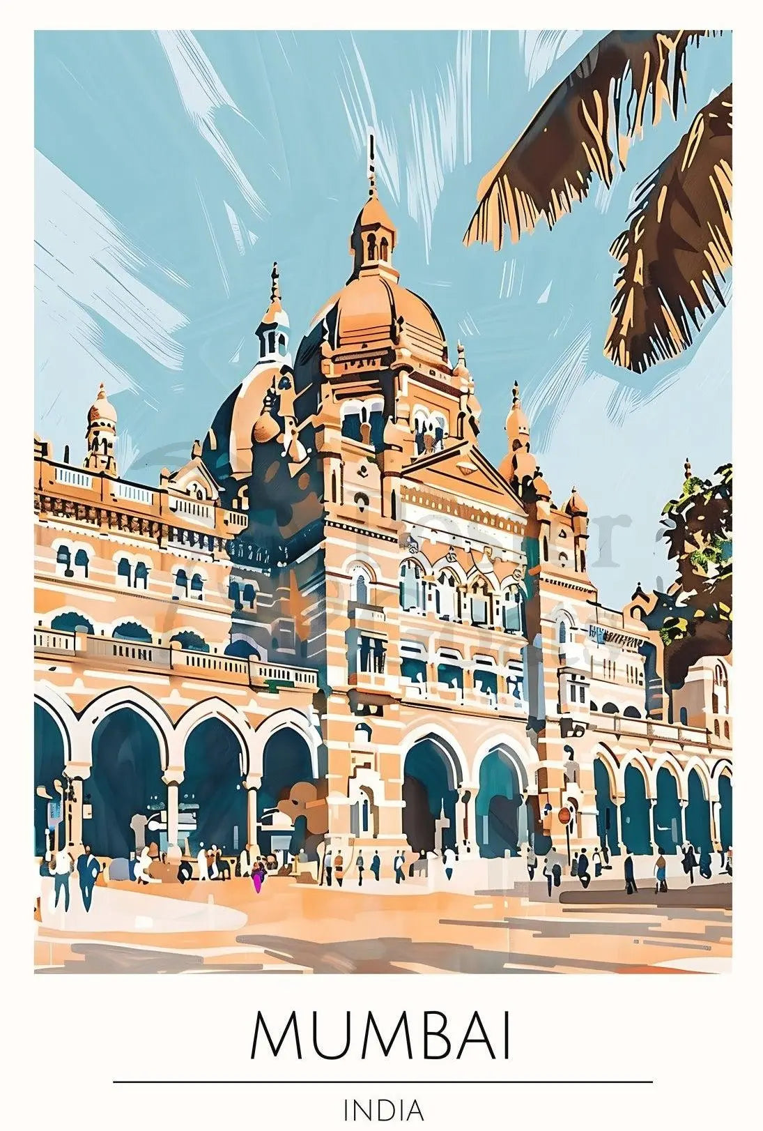 Mumbai Architectural Landmark Travel Poster PosterGoat
