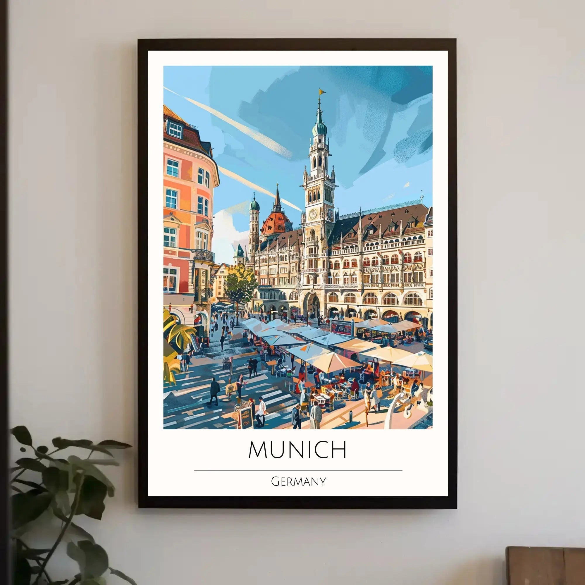 Munich Gothic Revival Travel Poster PosterGoat