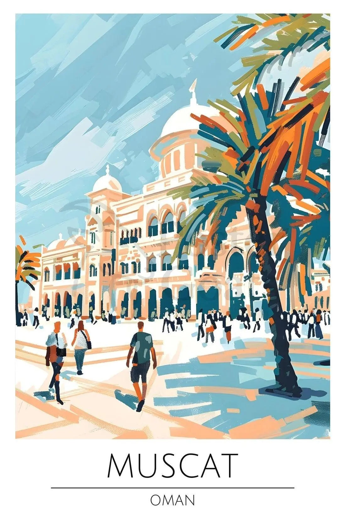 Muscat Oman Vibrant Cityscape Poster PosterGoat