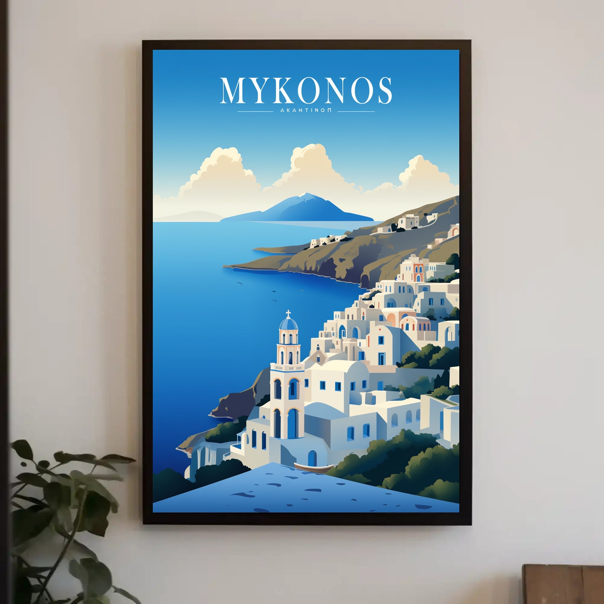 Mykonos Tranquility Travel Poster PosterGoat