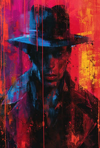 Mysterious Detective Cinematic Art Noir Artistic Poster PosterGoat