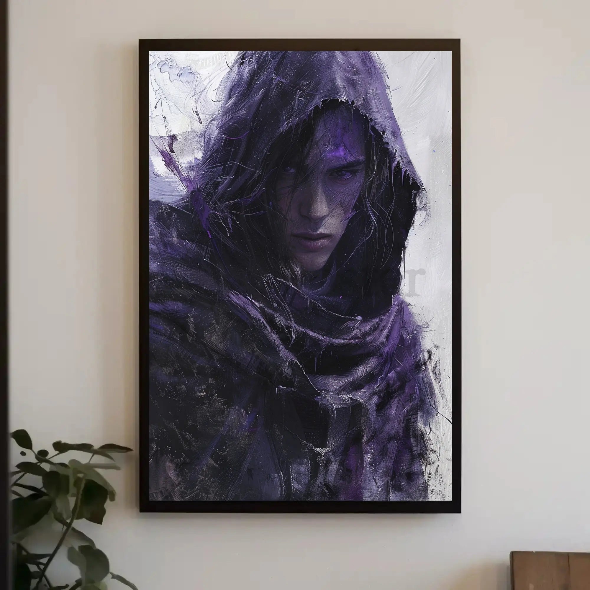 Mysterious Hooded Figure in Dark Fantasy Adventure Poster PosterGoat