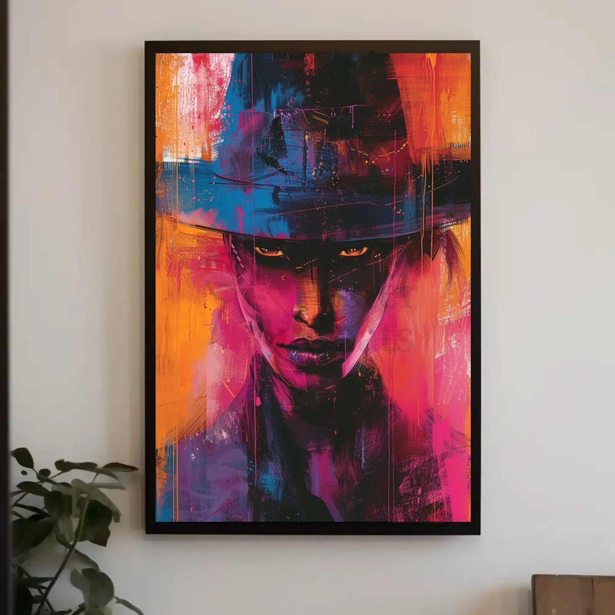 Mysterious Western Gaze Abstract Artistic Pop Culture Poster PosterGoat