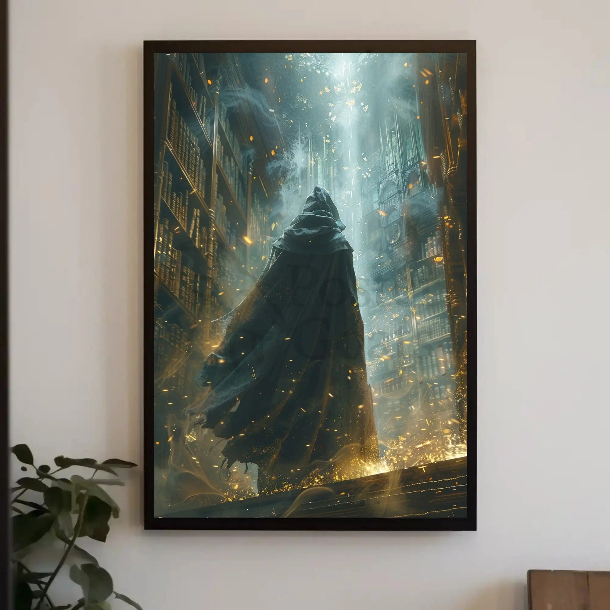 Mystical Ancient Library Fantasy Art Poster PosterGoat